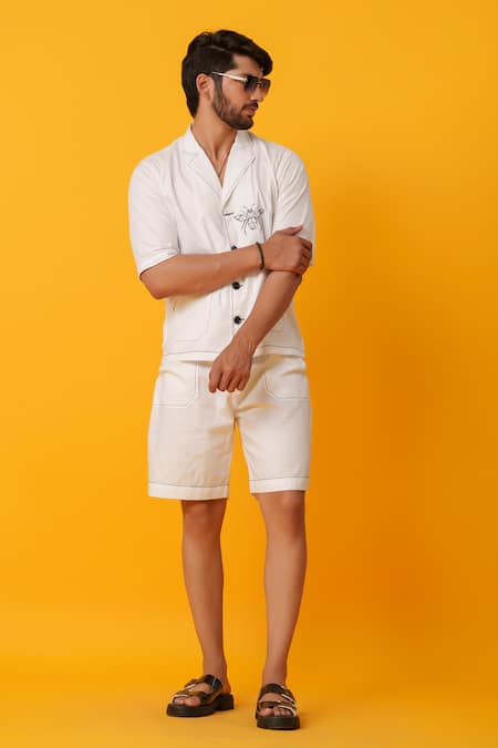 Shop Niloufer By Aasif Ally White Cotton Embroidery Minimal Thread Work Co-ord Set Online at Aza Fashions Shop_Niloufer By Aasif Ally_White Cotton Embroidery Minimal Thread Work Co-ord Set _Online_at_Aza_Fashions