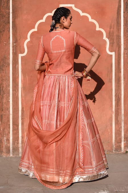 Baise Gaba Hawa Mahal Printed Lehenga Set 