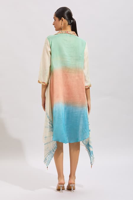 Samyukta Singhania Shibori Printed A-Line Midi Dress 