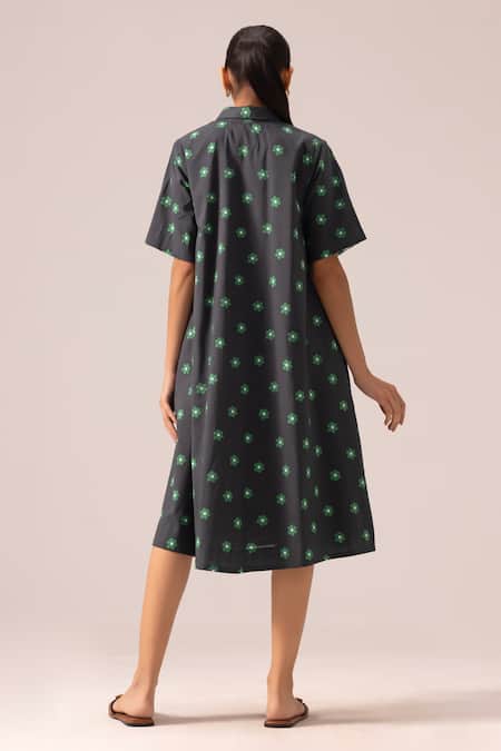 Label Shreya Sharma Printed Cotton Midi Dress 
