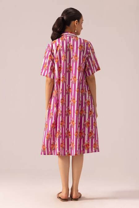 Label Shreya Sharma Printed Cotton Midi Dress 