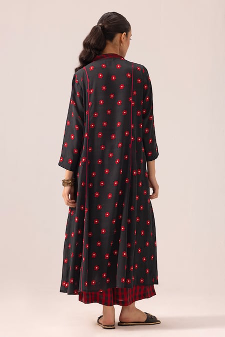 Label Shreya Sharma Floral Print Crepe Kurta Set 