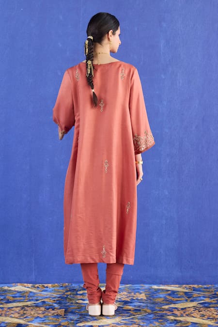 Sarang Kaur Hand Embroidered Kaftan Suit 
