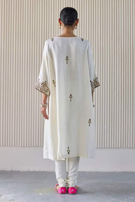 Sarang Kaur Hand Embroidered Kaftan Kurta Set 