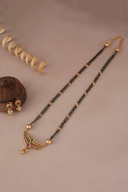 Smars Jewelry Antique Gold Mangalsutra Set 