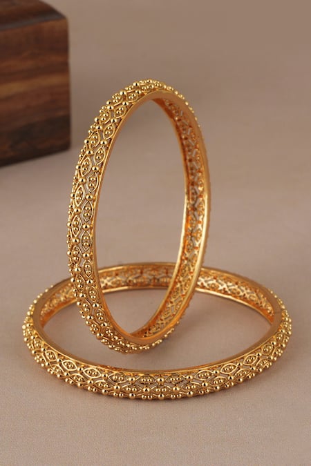 Smars Jewelry Designer Gold Plated Bangle Set 