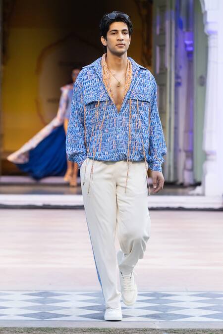 Buy Mandira Wirk Resort Ivory Lycra Resort Trousers Online at Aza Fashions Buy_Mandira Wirk Resort_Ivory Lycra Resort Trousers _Online_at_Aza_Fashions