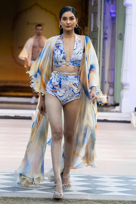 Mandira Wirk Resort Designer Yellow Mellow Monokini Bodysuit 