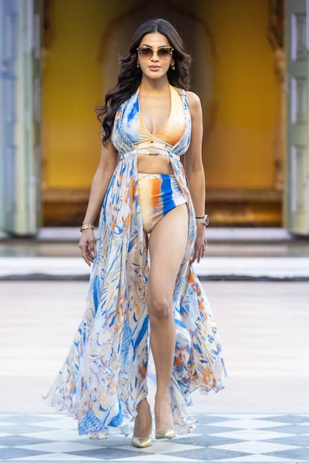 Mandira Wirk Resort Printed Bodysuit 