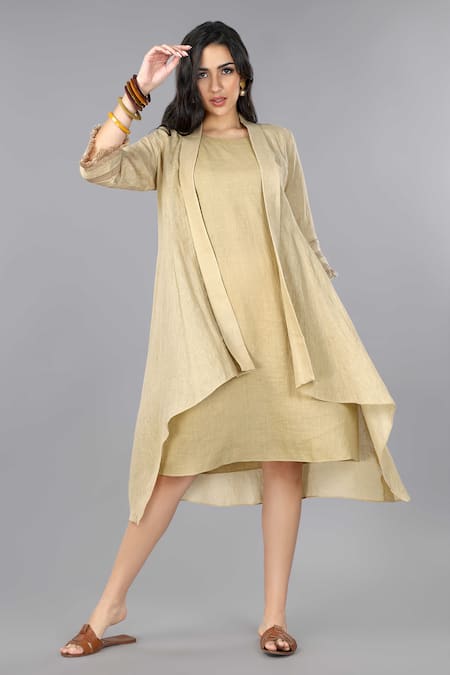 Gothilo Biscoff Linen Jacket Dress 