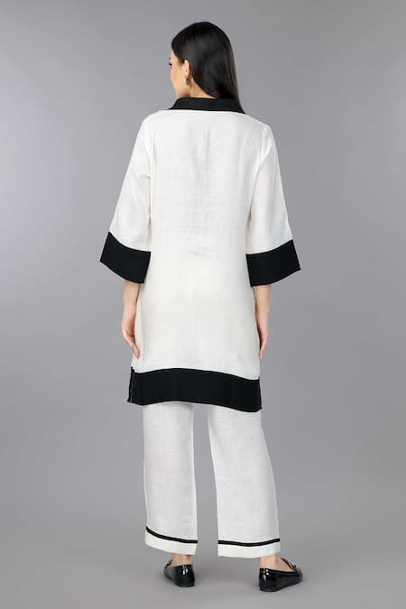 Gothilo Ivory Shirt Style Kurta Set 