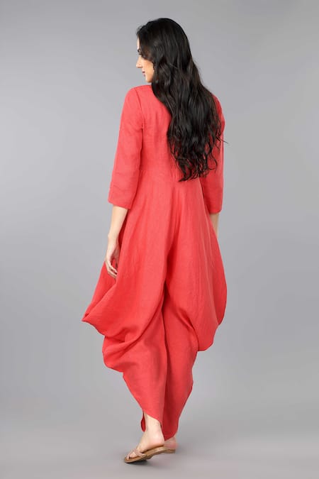 Gothilo Salsa Linen Cowl Jumpsuit 