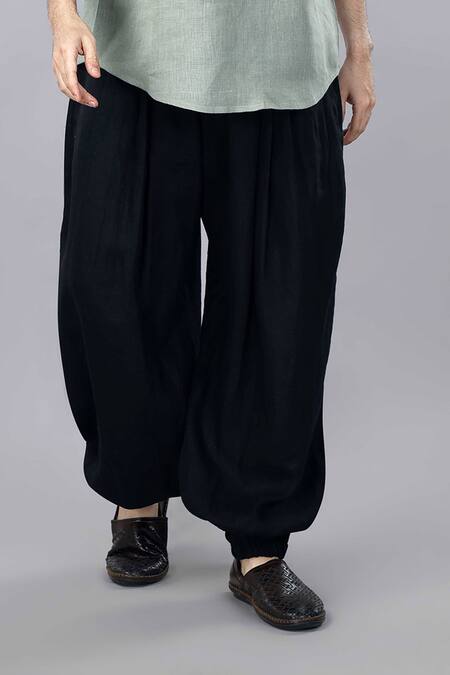 Gothilo_Green Linen Sage Casual Shirt And Balloon Pant Set _Online_at_Aza_Fashions