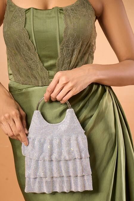 Buy Nazaakat By Samara Singh Silver Rhinestones Handbag Online at Aza Fashions Buy_Nazaakat By Samara Singh_Silver Rhinestones Handbag _Online_at_Aza_Fashions