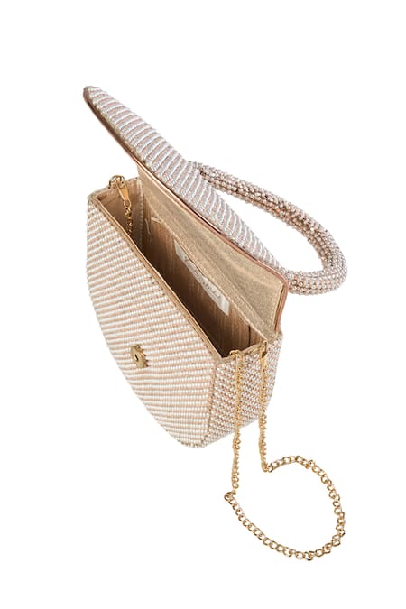 Buy Nazaakat By Samara Singh Rose Gold Pearls Embellished Audrey Handbag Online at Aza Fashions Buy_Nazaakat By Samara Singh_Rose Gold Pearls Embellished Audrey Handbag _Online_at_Aza_Fashions