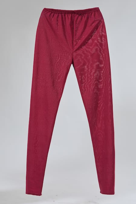 Buy_Samyukta Singhania_Maroon Silk, Cotton Embroidery Square Neck Anarkali Set _Online_at_Aza_Fashions