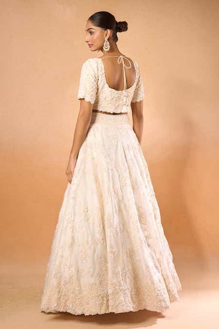 Azeera Floral Embroidered Lehenga & Blouse Set 