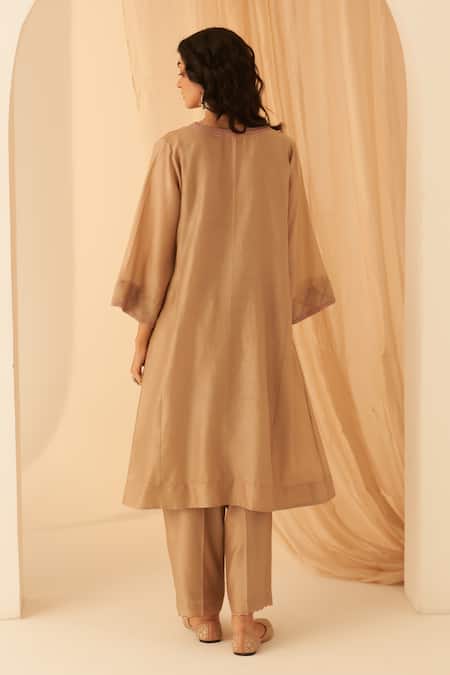 Janki India Resham Jaal Embroidered Chanderi Kurta Set 