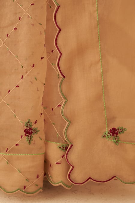 Buy Janki India Beige Organza, Cotton Embroidery, Zari Champagne Zardozi Saree And Petticoat Online at Aza Fashions Buy_Janki India_Beige Organza, Cotton Embroidery, Zari Champagne Zardozi Saree And Petticoat _Online_at_Aza_Fashions