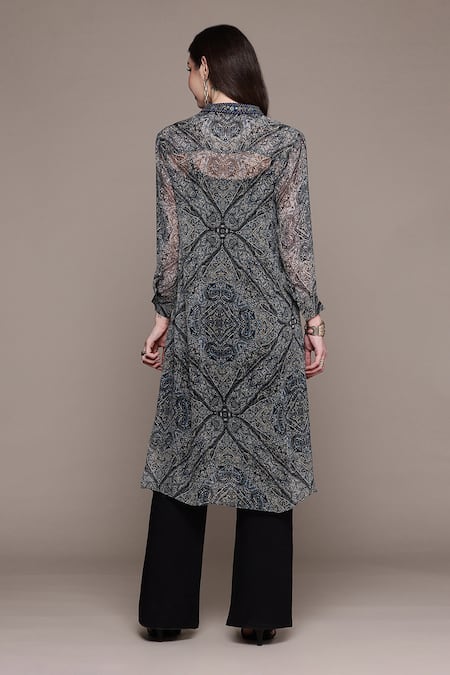 Ritu Kumar Black Printed Avanti Kurta 