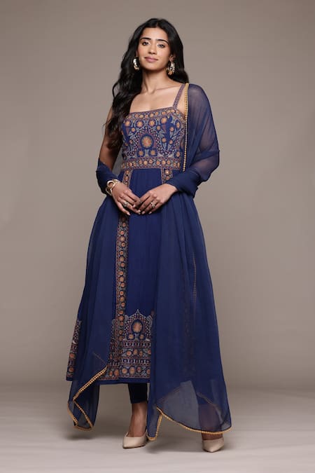Ritu Kumar Dharohar Blue Kurta Set 