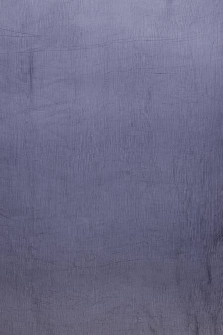 Ritu Kumar_Blue Viscose, Cotton Embroidery Round Neck Dharohar Kurta Set _at_Aza_Fashions