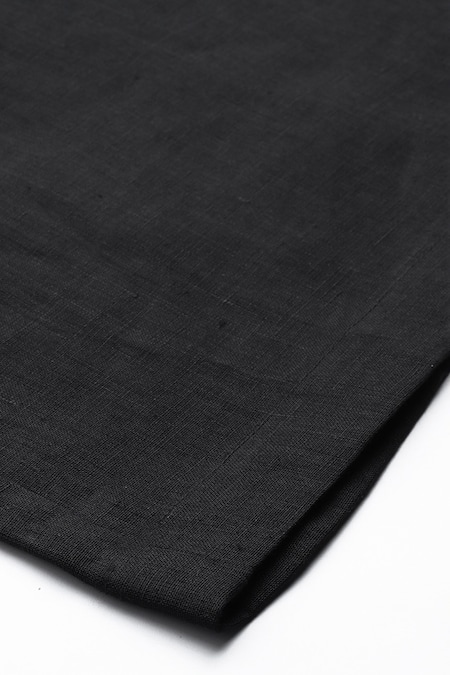 Buy_Ritu Kumar_Black Linen Essential Bottoms Pants _Online_at_Aza_Fashions