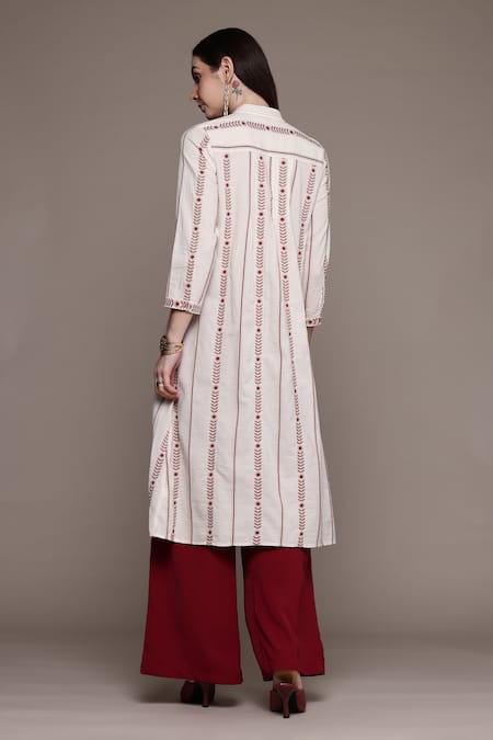 Ritu Kumar A-line Kurta with Embroidery 