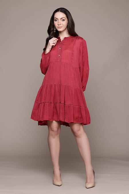 Ritu Kumar Red Essential-mahi Short Dress 
