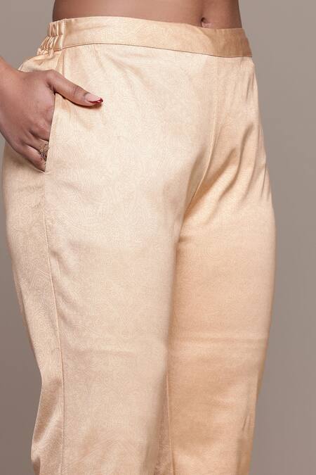 Shop_Ritu Kumar_Off White Silk Embroidery Round Neck Flowret Kurta Set With Pant _Online_at_Aza_Fashions