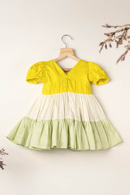 Darleen Kids Couture Multicolor Tiered Cotton Dress 