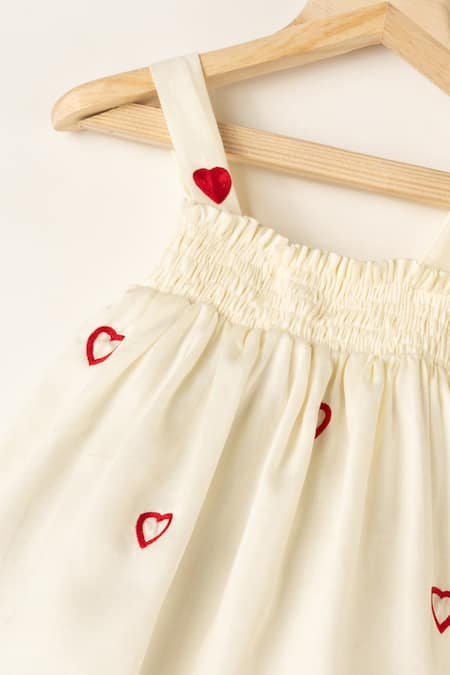Darleen Kids Couture Hand Embroidered Little Heart Dress 