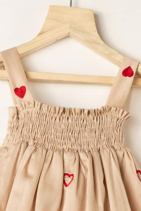 Darleen Kids Couture Heart Embroidered Little Dress 