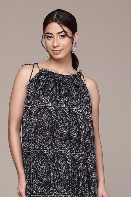 Ritu Kumar, Ri.Ritu Kumar, aarke Ritu Kumar Black Polyester, Chiffon Round Neck Ashfi Kurta And Palazzo Set Online at Aza Fashions Ritu Kumar, Ri.Ritu Kumar, aarke Ritu Kumar_Black Polyester, Chiffon Round Neck Ashfi Kurta And Palazzo Set_Online_at_Aza_Fashions
