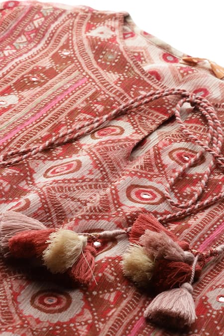 Shop Ritu Kumar, Ri.Ritu Kumar, aarke Ritu Kumar Off White Polyester, Viscose, Chiffon Ecru Printed Kurta Set With Pant And Dupatta Online at Aza Fashions Shop_Ritu Kumar, Ri.Ritu Kumar, aarke Ritu Kumar_Off White Polyester, Viscose, Chiffon Ecru Printed Kurta Set With Pant And Dupatta_Online_at_Aza_Fashions