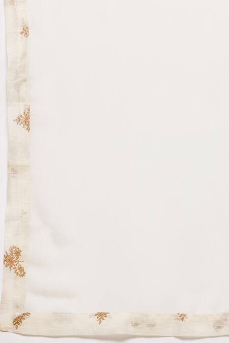 Ritu Kumar, Ri.Ritu Kumar, aarke Ritu Kumar White Cotton, Polyester Embroidery Round Shahaab Kurta Set With Pant And Dupatta Online at Aza Fashions Ritu Kumar, Ri.Ritu Kumar, aarke Ritu Kumar_White Cotton, Polyester Embroidery Round Shahaab Kurta Set With Pant And Dupatta_Online_at_Aza_Fashions