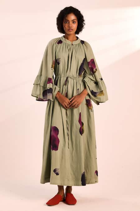 Kharakapas Floral Print Maxi Dress 