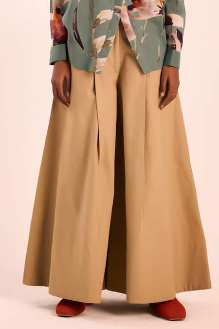 Kharakapas_Gray Voile Bandeau Neck Floral Print Designer Shirt _at_Aza_Fashions