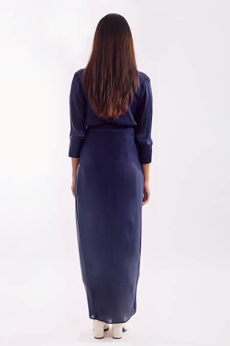 Shop_Notsosure_Purple V-neck Side Tie Coord Set _at_Aza_Fashions