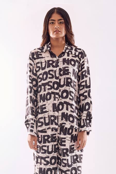 Shop Notsosure Black Cotton, Silk Bold Digital Print Pant Set Online at Aza Fashions Shop_Notsosure_Black Cotton, Silk Bold Digital Print Pant Set _Online_at_Aza_Fashions