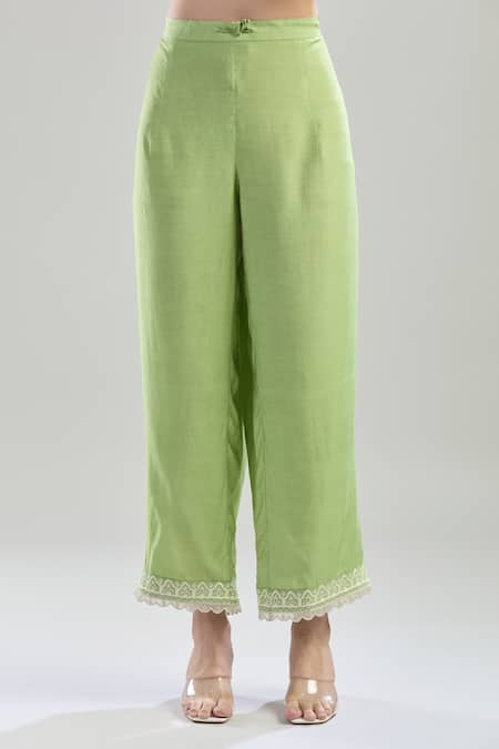 Buy Anushree Reddy Green Cotton Embroidery Split V-neck Aari Kurta Set Online at Aza Fashions Buy_Anushree Reddy_Green Cotton Embroidery Split V-neck Aari Kurta Set _Online_at_Aza_Fashions