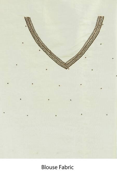 Pouli Pret Yellow Chiffon Sequins, Zari, Pearls Ombre Saree With Unstitched Blouse Piece at Aza Fashions Pouli Pret_Yellow Chiffon Sequins, Zari, Pearls Ombre Saree With Unstitched Blouse Piece_at_Aza_Fashions