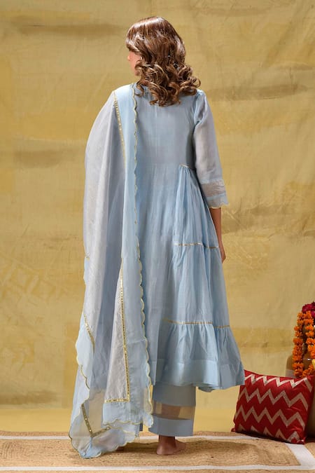 Gulabik Jaipur Tiered Anarkali Set 
