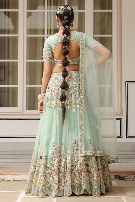 Label Niti Bothra Embroidered Lehenga Set With Dupatta 