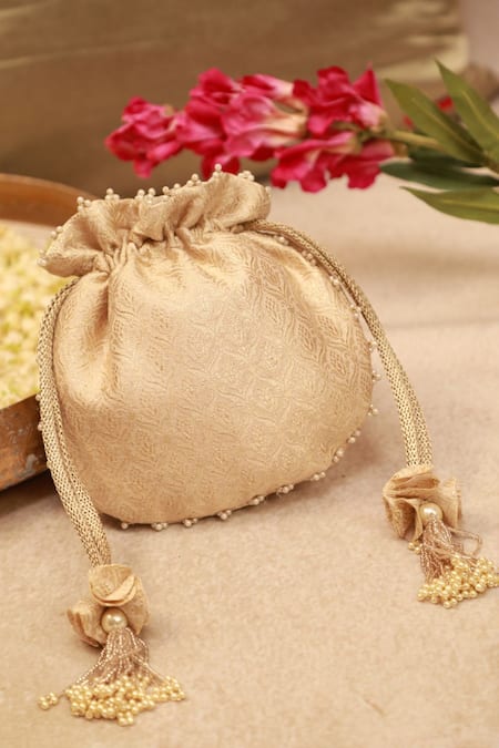 Amyra Embroidered Brocade Potli Bag 