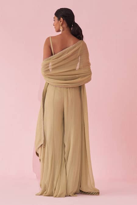 Studio Bagechaa Gul Green Sharara Set 