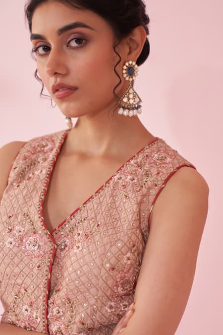 Buy Studio Bagechaa Blush Georgette Sequins, Embroidery Round Neck Pink Sharara Set Online at Aza Fashions Buy_Studio Bagechaa_Blush Georgette Sequins, Embroidery Round Neck Pink Sharara Set _Online_at_Aza_Fashions