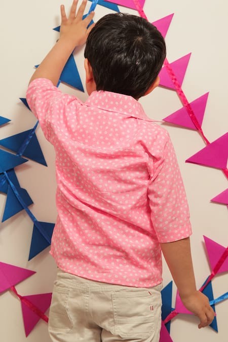 Tiny Colour Floral Print Comfort Fit Shirt 