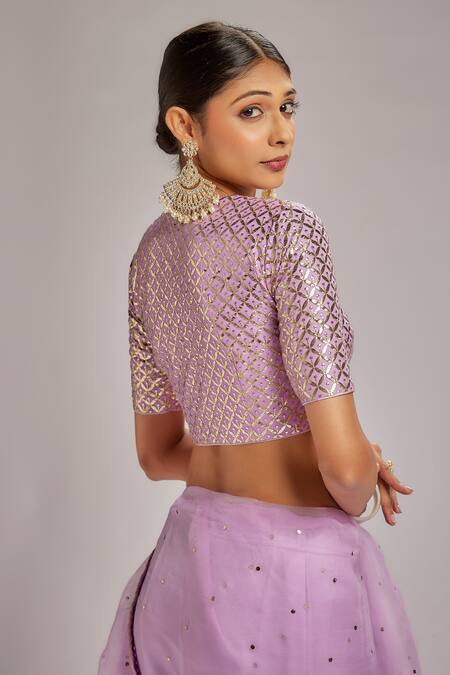 Buy Ranbir Mukherjee Calcutta Lilac Organza Embroidery Saree With Mukaish Blouse Online at Aza Fashions Buy_Ranbir Mukherjee Calcutta_Lilac Organza Embroidery Saree With Mukaish Blouse _Online_at_Aza_Fashions