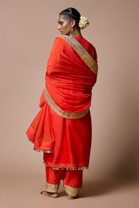 Ranbir Mukherjee Calcutta Gota Patti Kurta Pant Set 